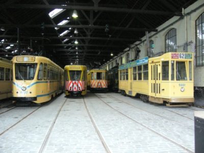 Senieji Briuselio tramvajai muziejuje