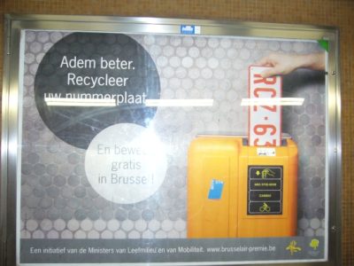 Socialinė reklama Briuselio metro stotyje